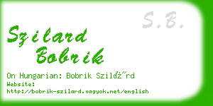 szilard bobrik business card